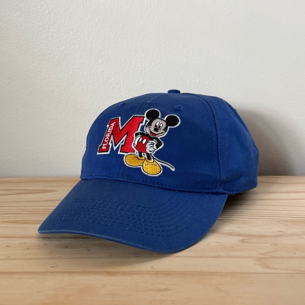 Disney Mickey Mouse Florida Snapback Cap Blue Vintage Style Adult OSFA